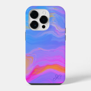 Funda Para iPhone 14 Pro Flujo abstracto de acrílico - Brisas de verano