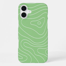 Funda Para iPhone 16 Plus Flujo de contorno de Matcha