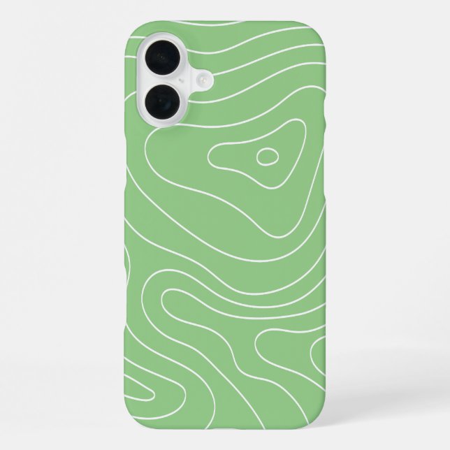 Funda Para iPhone Flujo de contorno de Matcha (Reverso )