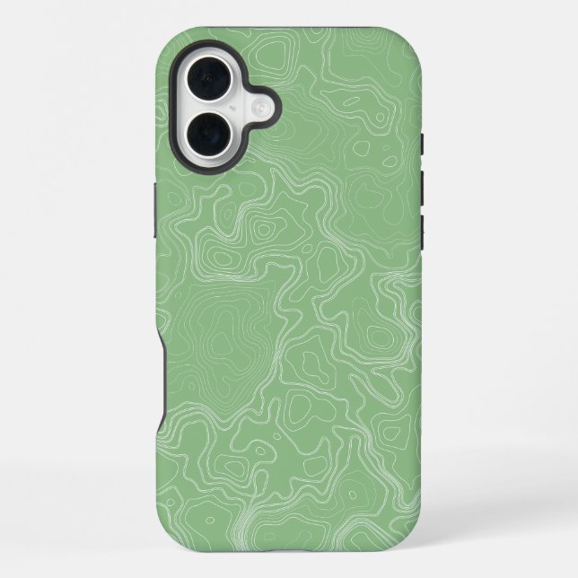 Funda Para iPhone Flujo de contorno de Matcha (Reverso )