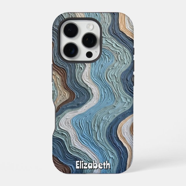 Funda Para iPhone Flujo rítmico terroso (Reverso )