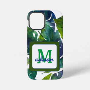 Funda Para iPhone 12 Mini Follaje de Filodendro de Hojas Verdes Botánico