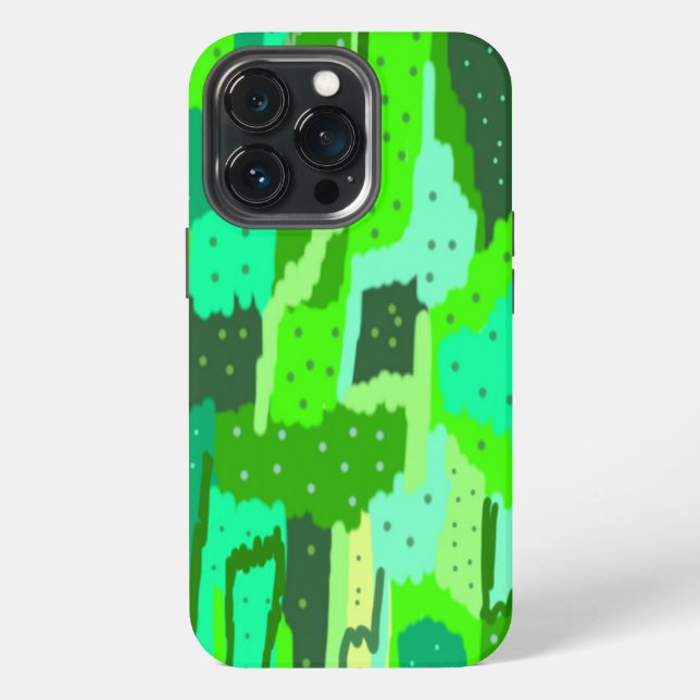 Funda Para iPhone Follaje Verde Abstracto (Reverso )