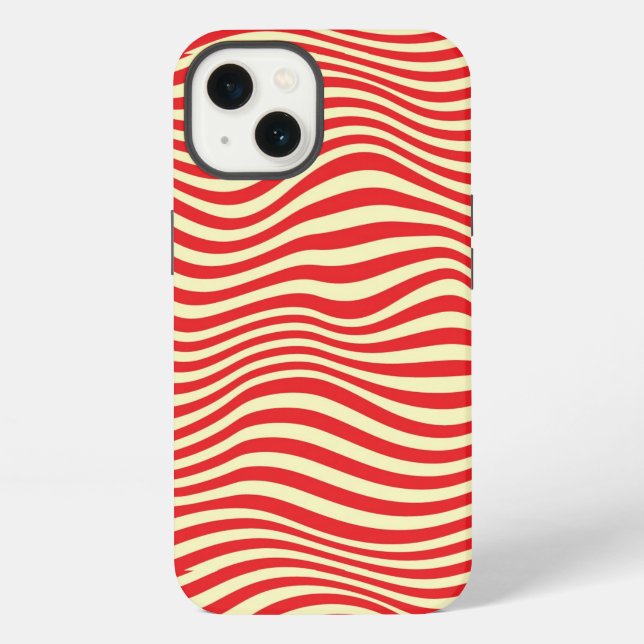 Funda Para iPhone Fondo a rayas (Reverso )