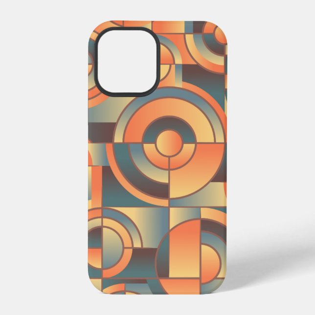 Funda Para iPhone Fondo-abstracto-naranja-azul (Reverso )