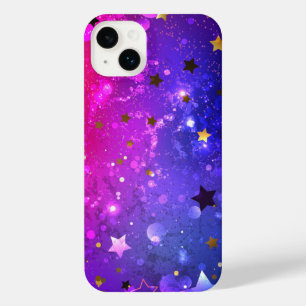 Funda Para iPhone 14 Plus Fondo azul rosa brillante