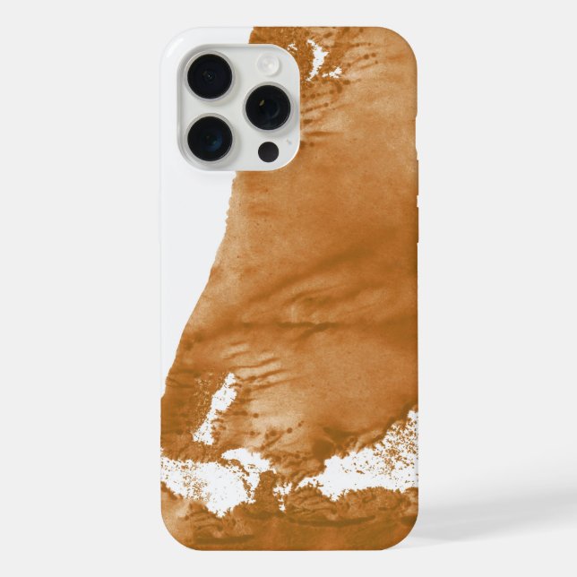Funda Para iPhone Fondo de acuarela de resumen de naranja (Reverso )