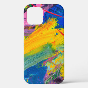Funda Para iPhone 12 Fondo de arte abstracto. Fondo pintado a mano.