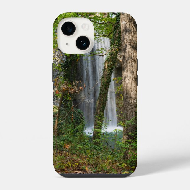 Funda Para iPhone Fondo de cascada en el bosque para iPhone (Reverso )
