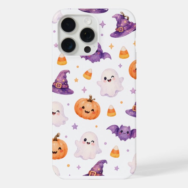 Funda Para iPhone Fondo de Fantasma Pastel de Halloween para iPhone  (Reverso )