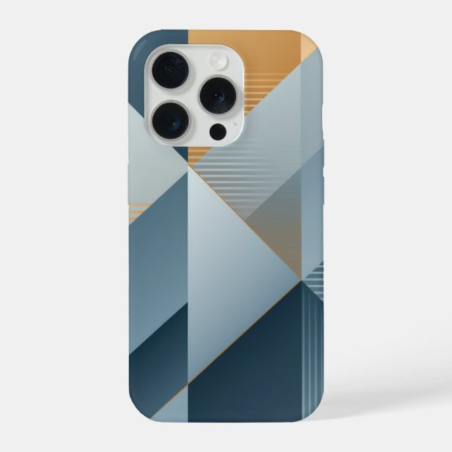 Funda Para iPhone Fondo de formas geométricas en grises (Reverso )