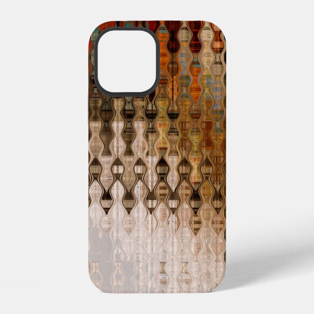 Funda Para iPhone fondo de intersección geométrica abstracta (Reverso )