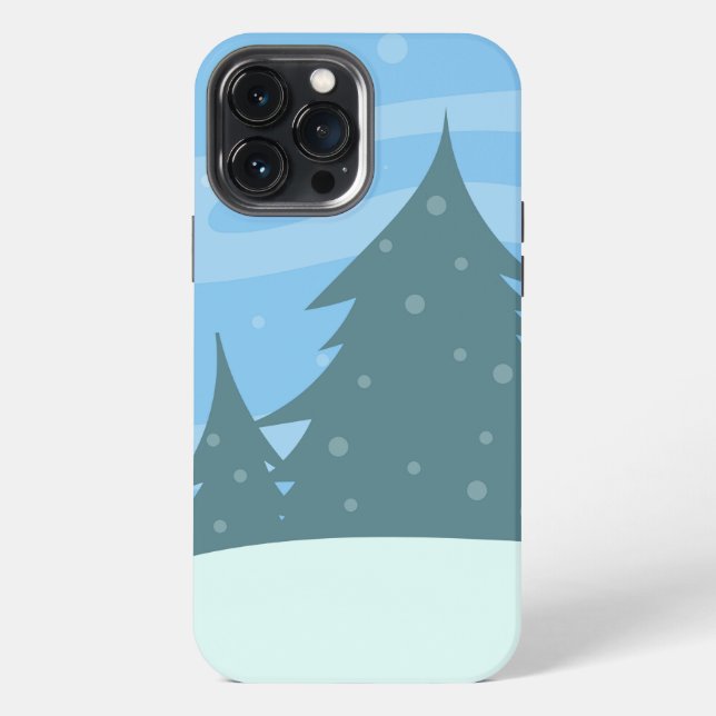 Funda Para iPhone Fondo de invierno lindo (Reverso )