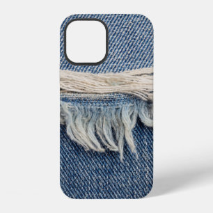 Funda Para iPhone 12 Fondo de jeans rotos con texturas.