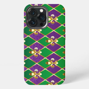Funda Para iPhone 13 Pro Fondo de joyería Mardi Gras