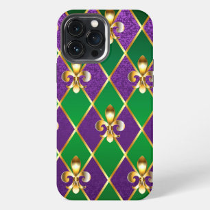 Funda Para iPhone 13 Pro Max Fondo de Joyería Mardi Gras