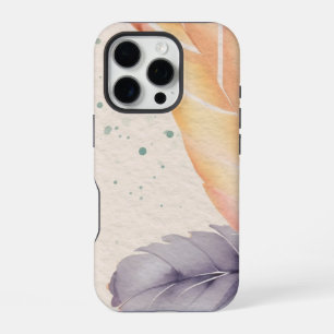 Funda Para iPhone 16 Pro Fondo De La Acuarela Floral Abstracta Sobre El Pap