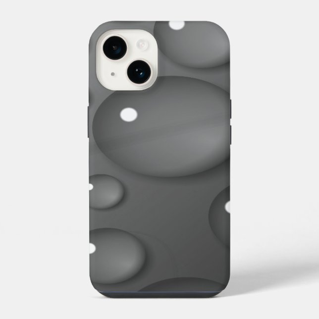 Funda Para iPhone Fondo de lluvia gris (Reverso )