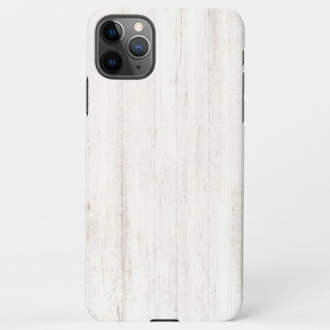 Funda Para iPhone Fondo de madera blanca antigua (Reverso)