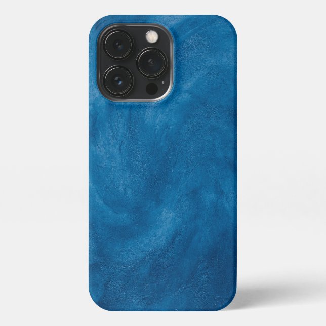 Funda Para iPhone Fondo de Marble Azul (Reverso)
