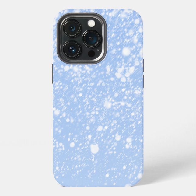 Funda Para iPhone Fondo de nevada invernal (Reverso )