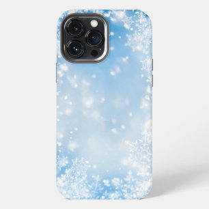 Funda Para iPhone 13 Pro Max Fondo de nieve que cae en invierno