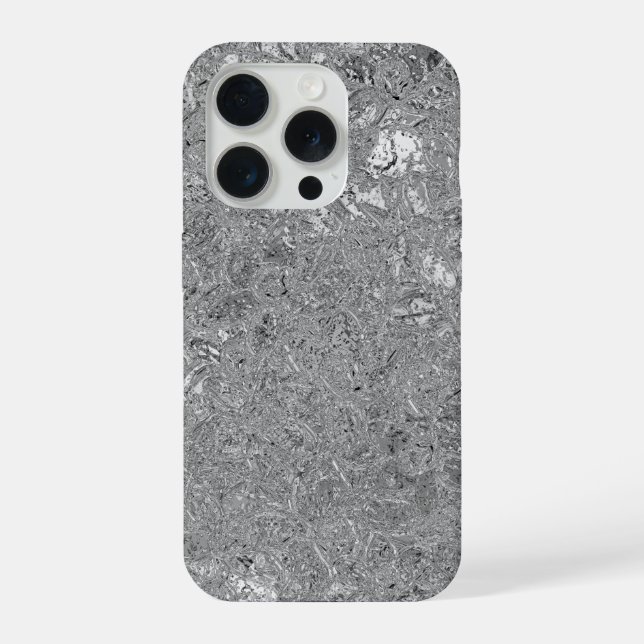 Funda Para iPhone Fondo de orquídeas cromadas, (Reverso )