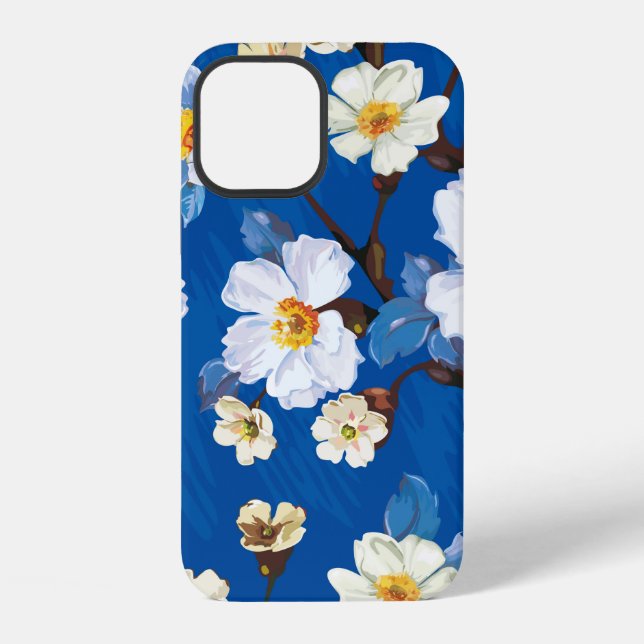 Funda Para iPhone Fondo de patrón continuo de flores abstractas. Ele (Reverso )