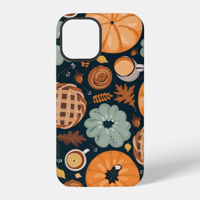 Funda Para iPhone Fondo de patrón de otoño impecable (Reverso )