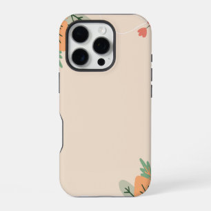 Funda Para iPhone 16 Pro Fondo de patrón floral minimalista