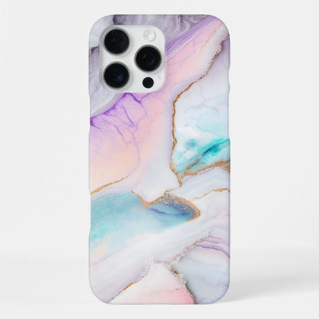 Funda Para iPhone Fondo de pintura de mármol abstracto líquido (Reverso )