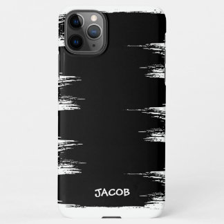 Funda Para iPhone 11Pro Max Fondo de pintura de pincel de Guay Nombre personal