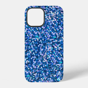 Funda Para iPhone 12 Fondo de purpurina azul. Fondo lleno de purpurina