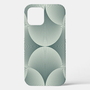 Funda Para iPhone 12 Fondo de rejilla de pétalos geométricos ornamentad