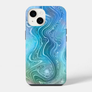Funda Para iPhone 14 Fondo de textura de piedra de mármol líquido abstr