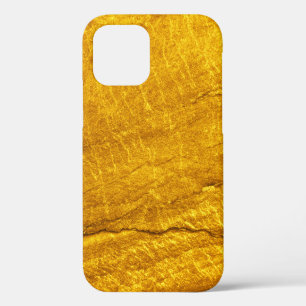 Funda Para iPhone 12 Fondo de textura de piedra dorada. abstracto, anti