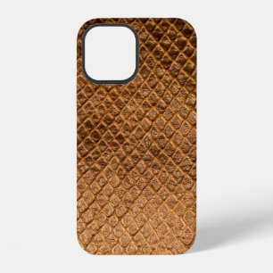 Funda Para iPhone 12 Fondo de textura ondulada cuero de serpiente bronc