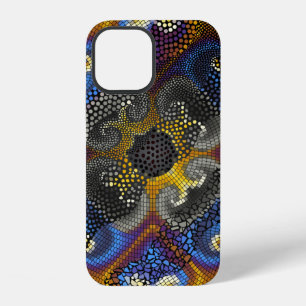 Funda Para iPhone 12 Fondo de textura sin costuras ornamentado. Ondas d