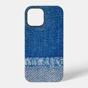 Funda Para iPhone 12 Fondo de vaqueros azules de tela, textura de mezcl