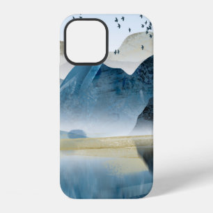 Funda Para iPhone 12 Fondo decorativo de arte abstracto. Montañas y 