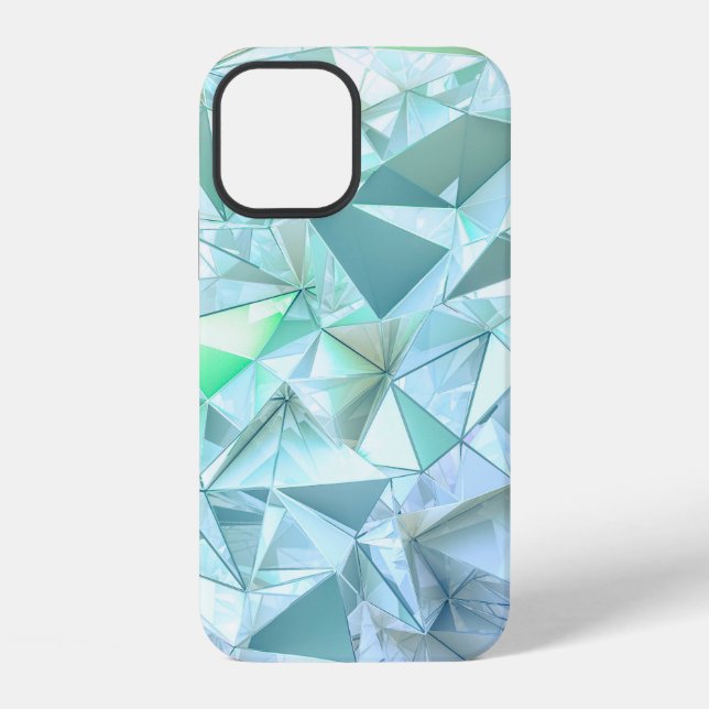 Funda Para iPhone Fondo del triángulo de cristal. (Reverso )