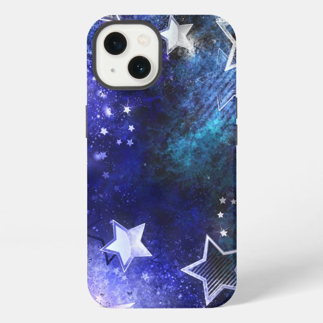Funda Para iPhone Fondo espacial con estrellas (Reverso )