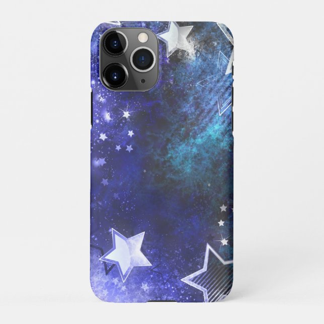 Funda Para iPhone Fondo espacial con estrellas (Reverso)