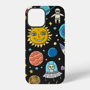 Funda Para iPhone 12 Fondo espacial. Planetas del sistema solar. Roc