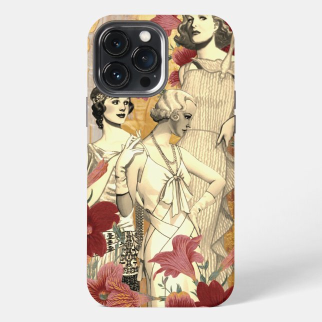Funda Para iPhone Fondo floral de moda retro para iPhone / iPad (Reverso )