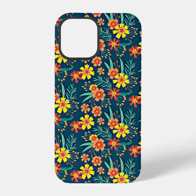 Funda Para iPhone Fondo Floral Hermoso Diseño-46566 (Reverso )