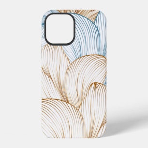Funda Para iPhone 12 Fondo floral sin costuras de lujo vintage con gol