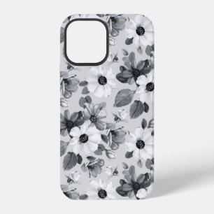 Funda Para iPhone 12 Fondo floral sin fisuras con hermosas flores silve