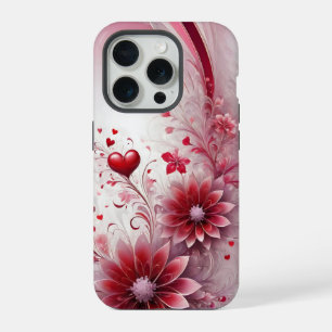 Fondo fractal abstracto con flores