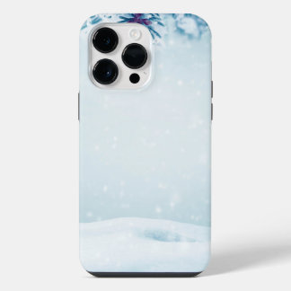 Funda Para iPhone 14 Pro Max Fondo invernal de copo de nieve